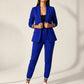 Set da donna composto da blazer aperto e pantaloni