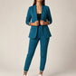 Set da donna composto da blazer aperto e pantaloni