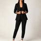 Set da donna composto da blazer aperto e pantaloni