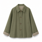 Cappotto da donna autunnale invernale casual a maniche lunghe con chiusura monopetto