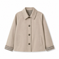 Cappotto da donna autunnale invernale casual a maniche lunghe con chiusura monopetto