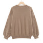 ⏰ Ultimo Giorno di Saldi – SCONTO 50% ✨Maglione Pullover da Donna con Collo Rotondo e Perle Finte