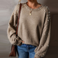 ⏰ Ultimo Giorno di Saldi – SCONTO 50% ✨Maglione Pullover da Donna con Collo Rotondo e Perle Finte