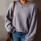 ⏰ Ultimo Giorno di Saldi – SCONTO 50% ✨Maglione Pullover da Donna con Collo Rotondo e Perle Finte