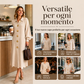 ⏰ Ultimo Giorno di Saldi – SCONTO 50% ✨Abito lungo da donna in maglia a coste con maniche a lanterna