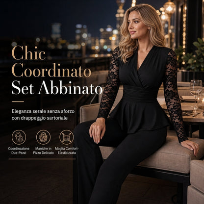 ⏰ Ultimo Giorno di Saldi – SCONTO 50% ✨Completo pantalone due pezzi elegante da donna