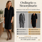 🔥SCONTO DEL 50%! 👗Abito da maglia a coste da donna con colletto a revers
