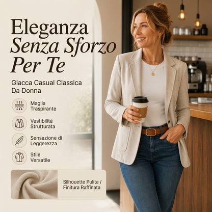 🔥SCONTO DEL 50%! 🧥Elegante giacca classica da donna con singolo bottone