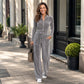 ⏰ Ultimo Giorno di Saldi – SCONTO 50% ✨Tuta elegante in velluto da donna con colletto standing