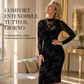 🔥SCONTO DEL 50%! 👗Set da 2 abiti da donna, composto da abito midi aderente a maniche lunghe con stampa a catena in rete e abitino interno