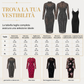 🔥SCONTO DEL 50%! 👗Set da 2 abiti da donna, composto da abito midi aderente a maniche lunghe con stampa a catena in rete e abitino interno