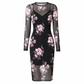 🔥SCONTO DEL 50%! 👗Set da 2 abiti da donna, composto da abito midi aderente a maniche lunghe con stampa a catena in rete e abitino interno