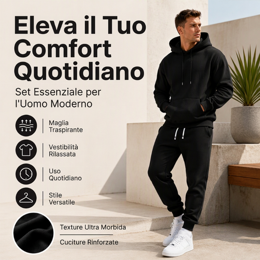 ⏰ Ultimo Giorno di Saldi – SCONTO 50% ✨Set casual da 2 pezzi: felpa con cappuccio e pantaloni della tuta da uomo