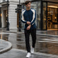 Felpa da uomo con colorblock e vestibilità ampia