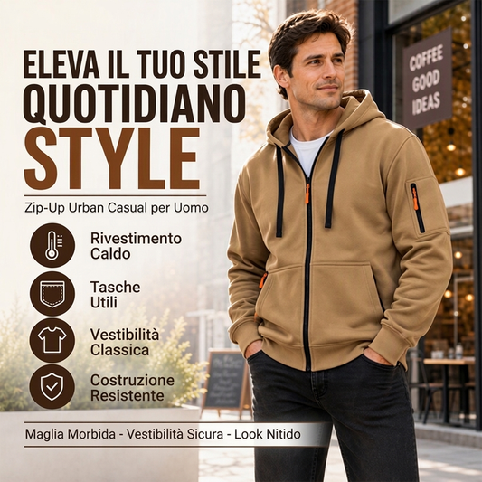 ⏰ Ultimo Giorno di Saldi – SCONTO 50% ✨Giacca termica casual con cappuccio da uomo