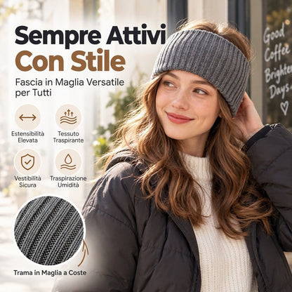 ✨Disponibilità limitata, non lasciartelo sfuggire!🎉Fascia sportiva larga in maglia a coste