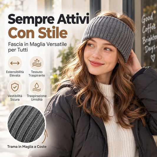 ✨Disponibilità limitata, non lasciartelo sfuggire!🎉Fascia sportiva larga in maglia a coste