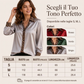 ✨Disponibilità limitata, non lasciartelo sfuggire!🎉Camicia da donna in raso con patchwork leopardato