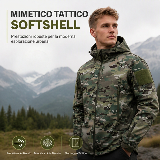 🔥SCONTO DEL 50%! 🧥Giacca da uomo con cappuccio, mimetica, per attività all'aperto