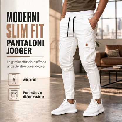 ⏰ Ultimo Giorno di Saldi – SCONTO 50% ✨Pantaloni jogger cargo da uomo casual in tinta unita