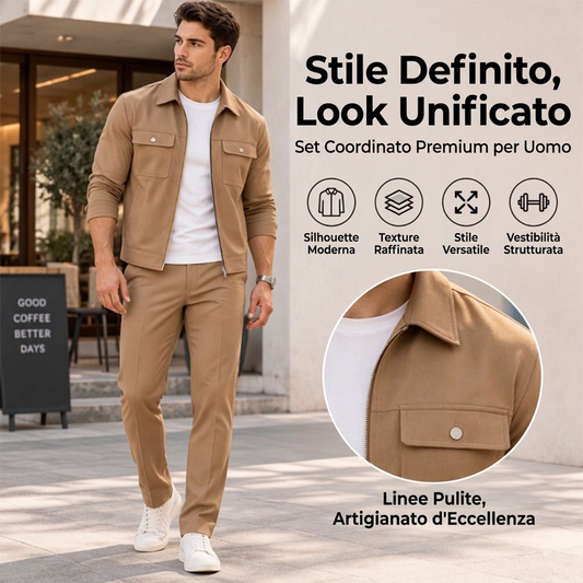 ⏰  Sconto del 50% di cambio stagione – qualità a metà prezzo! ✨Completo casual da uomo con giacca e pantaloni eleganti