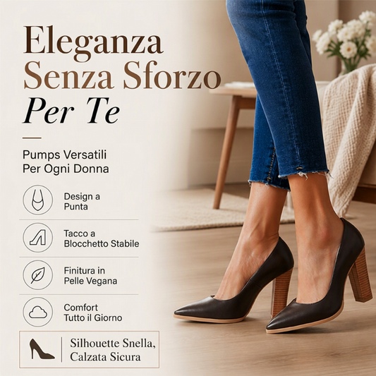 ✨Disponibilità limitata, non lasciartelo sfuggire!🎉Décolleté donna eleganti con punta a punta e tacco alto ampio