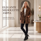 Cappotto da donna in pelliccia sintetica con stampa leopardata alla moda