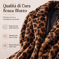 Cappotto da donna in pelliccia sintetica con stampa leopardata alla moda