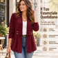 ⏰  Sconto del 50% di cambio stagione – qualità a metà prezzo! ✨Giacca in velluto a coste a coste apertura frontale per le donne