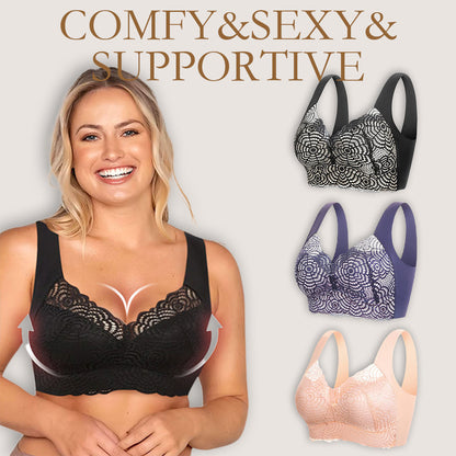 ✨Disponibilità limitata, non lasciartelo sfuggire!🎉Reggiseno Ultimate Lift & Supportive in pizzo per taglie forti