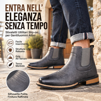✈Appena arrivati – ora senza spese di spedizione!✈Stivali Chelsea Vintage da Uomo senza Lacci