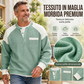 🔥 Solo oggi: 50% di sconto! Maglia Henley a maniche lunghe da uomo, in maglia Waffle a contrasto