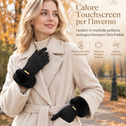 ⏰  Sconto del 50% di cambio stagione – qualità a metà prezzo! ✨Guanti Termici Invernali Touchscreen da Donna, Guanti Antivento e Caldi per Ciclismo all'Aperto e Guida
