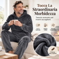 Set da 2 pezzi: felpa con cappuccio e pantaloni in pile plush per uomo