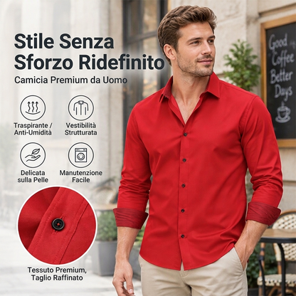 ⏰ Ultimo Giorno di Saldi – SCONTO 50% ✨Camicia da uomo a maniche lunghe a contrasto, business e casual