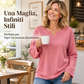 ⏰  Sconto del 50% di cambio stagione – qualità a metà prezzo! ✨Maglia casual da donna con scollo a V e maniche lunghe