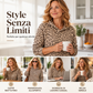 Donna Felpa Casual con Stampa Leopardata