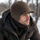⏰  Sconto del 50% di cambio stagione – qualità a metà prezzo! ✨Cappello Invernale da Uomo Maglia con Tesa e Paraorecchie