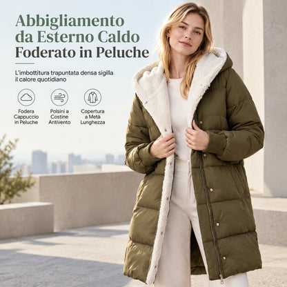 ⏰  Sconto del 50% di cambio stagione – qualità a metà prezzo! ✨Cappotto Cardigan Slim Fit a Maniche Lunghe con Cappuccio e Bicolore Tinta Unita