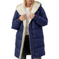 ⏰  Sconto del 50% di cambio stagione – qualità a metà prezzo! ✨Cappotto Cardigan Slim Fit a Maniche Lunghe con Cappuccio e Bicolore Tinta Unita