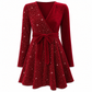 🥳💞 +45.000 unità vendute🔥 Sconto del 50%💥Abito bodycon da donna sexy con scollo a V, paillettes e orlo asimmetrico
