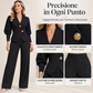 🥳💞 +45.000 unità vendute🔥 Sconto del 50%💥Set da donna elegante con blazer a maniche a sbuffo e pantaloni a gamba larga