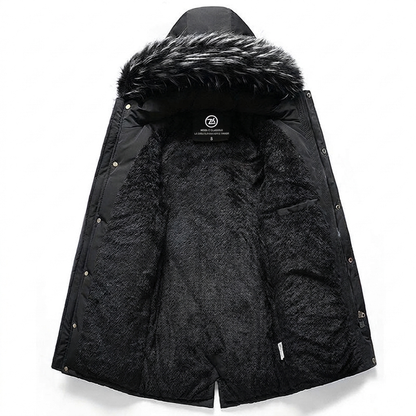 ⏰  Sconto del 50% di cambio stagione – qualità a metà prezzo! ✨Ideale regalo: giacca lunga calda da uomo con cappuccio per clima freddo