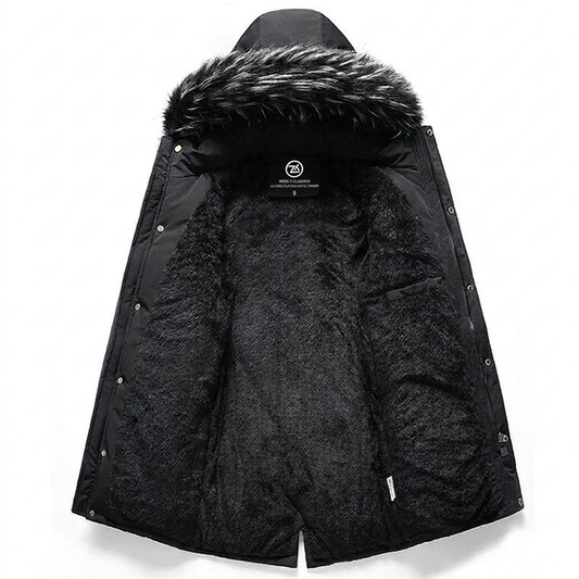 ⏰  Sconto del 50% di cambio stagione – qualità a metà prezzo! ✨Ideale regalo: giacca lunga calda da uomo con cappuccio per clima freddo