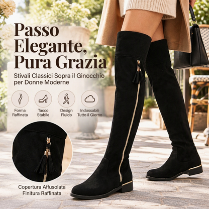 ✨Disponibilità limitata, non lasciartelo sfuggire!🎉Stivaletti alti sopra il ginocchio da donna, eleganti e modellanti