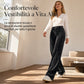 ✈Appena arrivati – ora senza spese di spedizione!✈Pantaloni Casual in Velluto a coste da Donna a Vita Alta e Gamba Larga