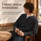 Maglione da Uomo Retrò a Collo Henley, Finta Due Pezzi, Taglio Comodo, Maglione a Maniche Lunghe in Maglia per Autunno e Inverno