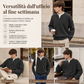 Maglione da Uomo Retrò a Collo Henley, Finta Due Pezzi, Taglio Comodo, Maglione a Maniche Lunghe in Maglia per Autunno e Inverno