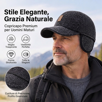🧢 Cappello da baseball caldo per uomo, con paraorecchie confortevole ❄️
